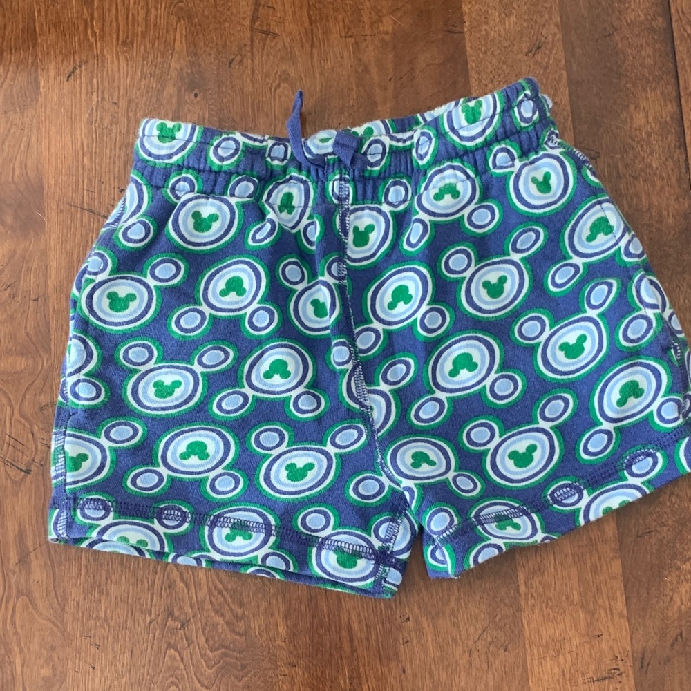 Hanna Andersson Blue and Green Patterned Kids Shorts